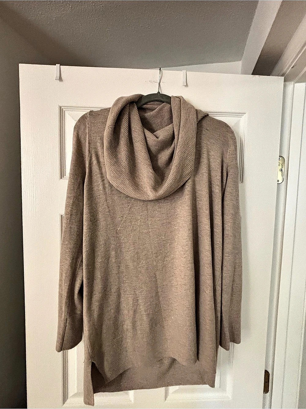 LOFT Cowl Neck Sweater in Brown Size Medium